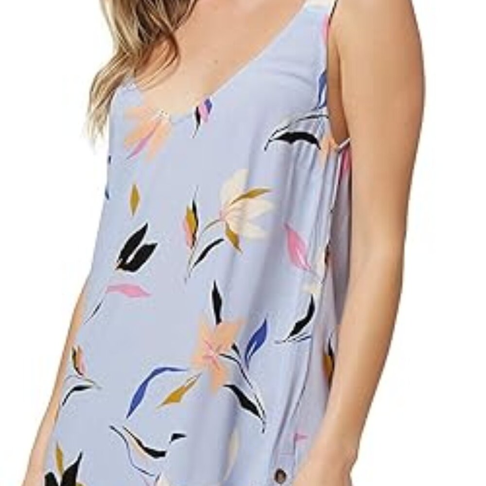 O'NEILL Phan Floral Dress Silver Lake Blue Size M